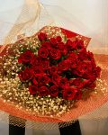 バラ40本とかすみ草のBouquet