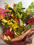 ユリ・バラを使ったゴージャスな花束