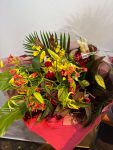 ユリ・バラを使ったゴージャスな花束